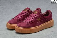 nouvelle femmes puma et rihanna chaussures collection wine red brown